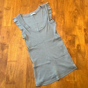 Marks & Spencer Olive Green Ribbed Sleeveless Top